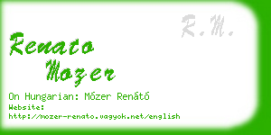 renato mozer business card